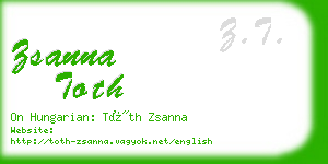 zsanna toth business card